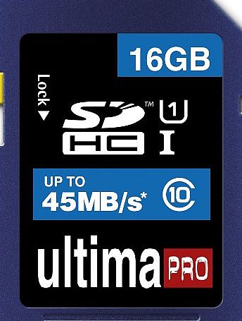  16GB Class 10 45MB/s Ultima Pro SDHC Memory Card for RoadHawk, Astak or Super Legend HD Car Video Recorder Cameras