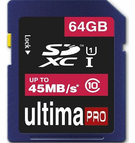 MEMZI  64GB Class 10 45MB/s Ultima Pro SDXC Memory Card for Canon EOS Series Digital Cameras