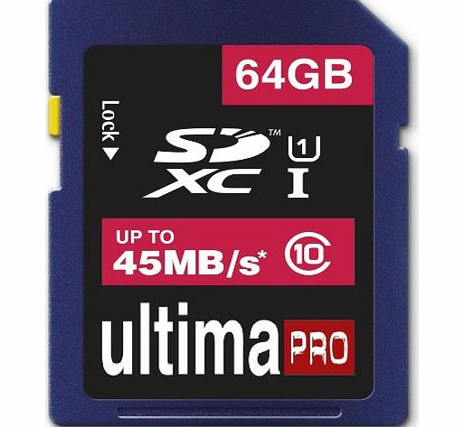 MEMZI  64GB Class 10 45MB/s Ultima Pro SDXC Memory Card for JVC Everio with Wi-Fi Series Digital Camcorders