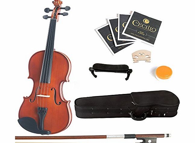 Mendini 1/2MV200 SR Size 1/2 Acoustic Violin - Varnish