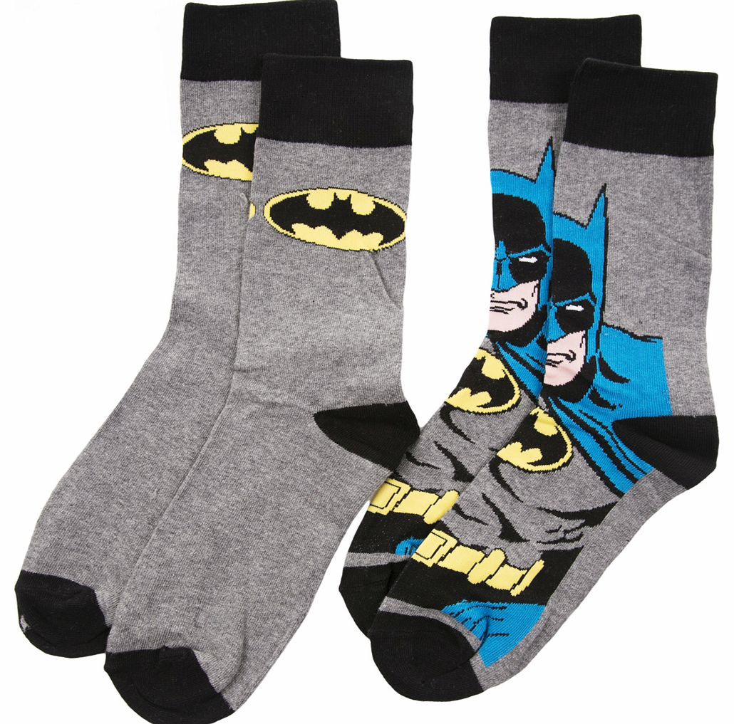 Mens 2pk DC Comics Batman Socks