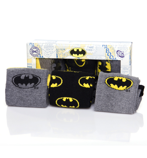 3pk Batman Assorted Socks Gift Set