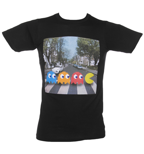 Black Abbey Road Pac-Man T-Shirt