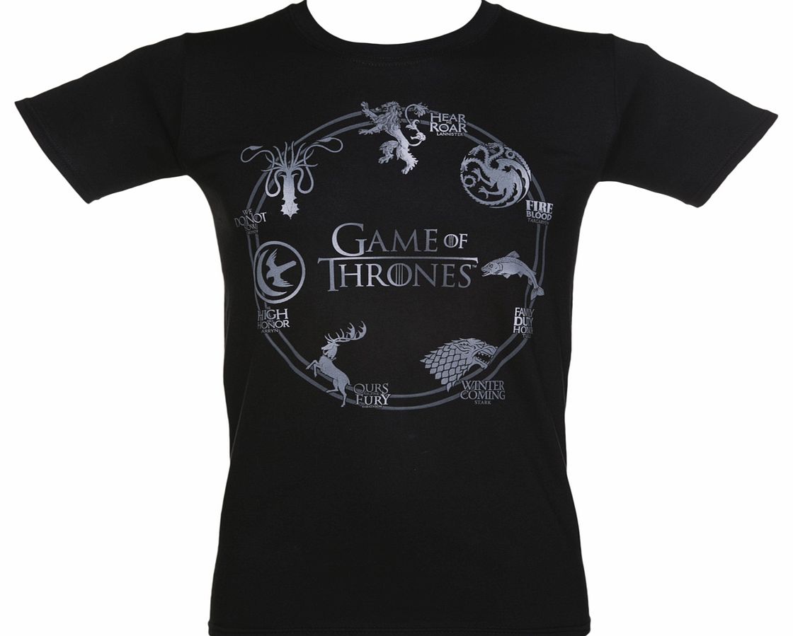 Black Houses Circle Game Of Thrones T-Shirt