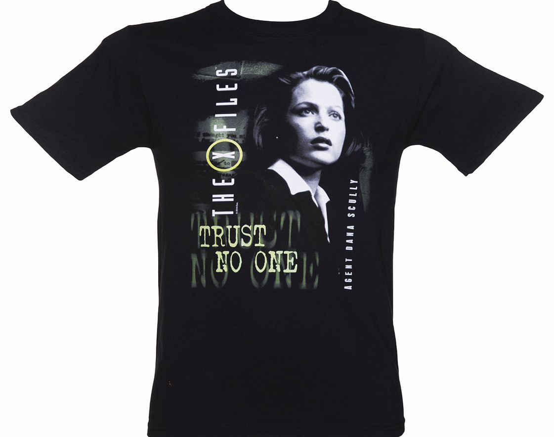 Mens Black Scully Trust No One X-Files T-Shirt