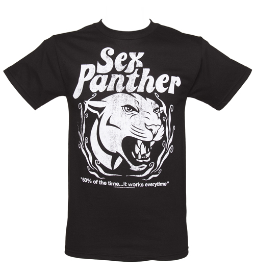 Mens Black Sex Panther Anchorman T Shirt Review Compare Prices Buy