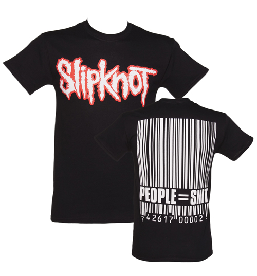 Mens Black Slipknot Barcode T-Shirt