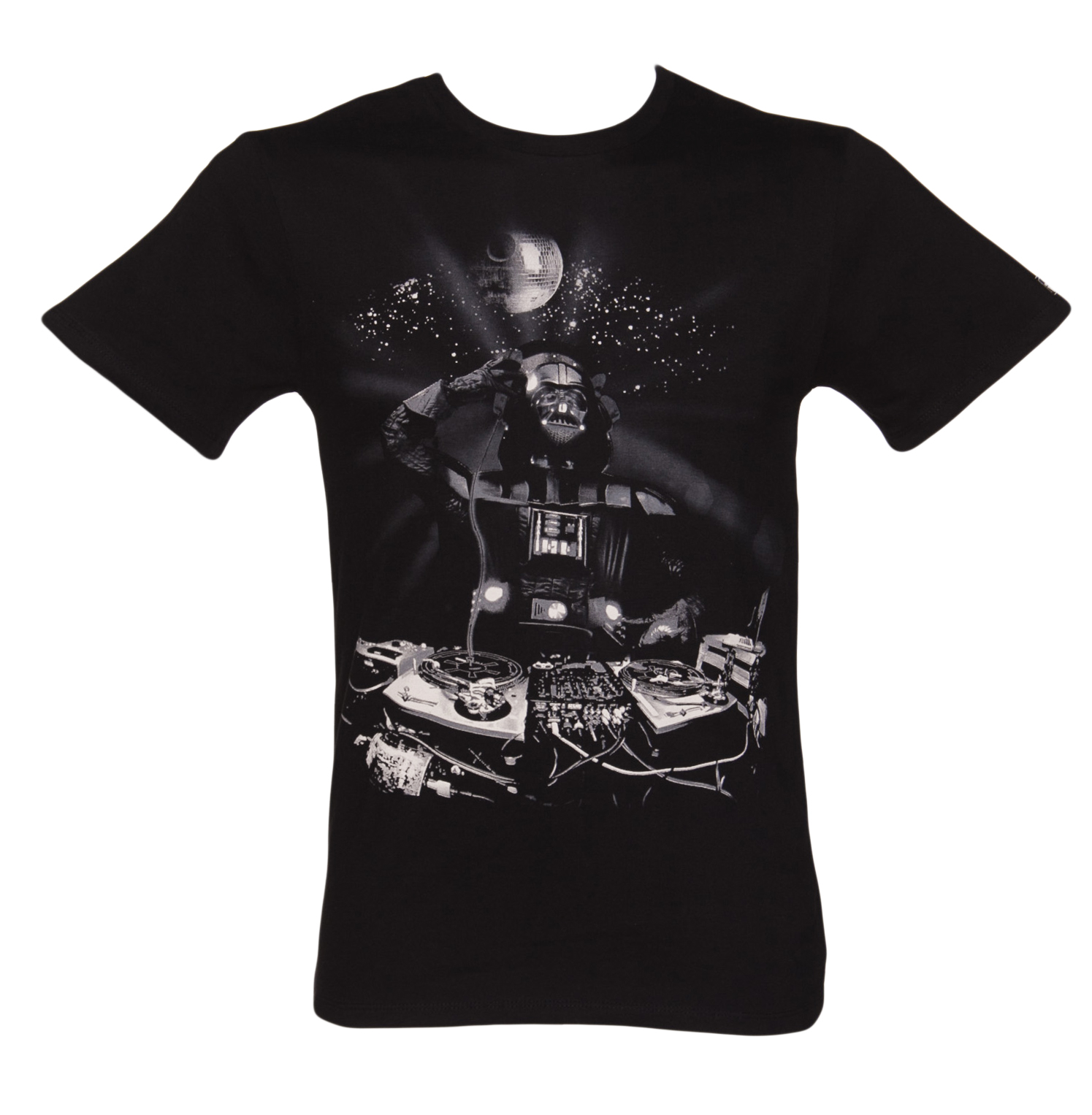 Mens Black Star Wars DJ Vader T-Shirt