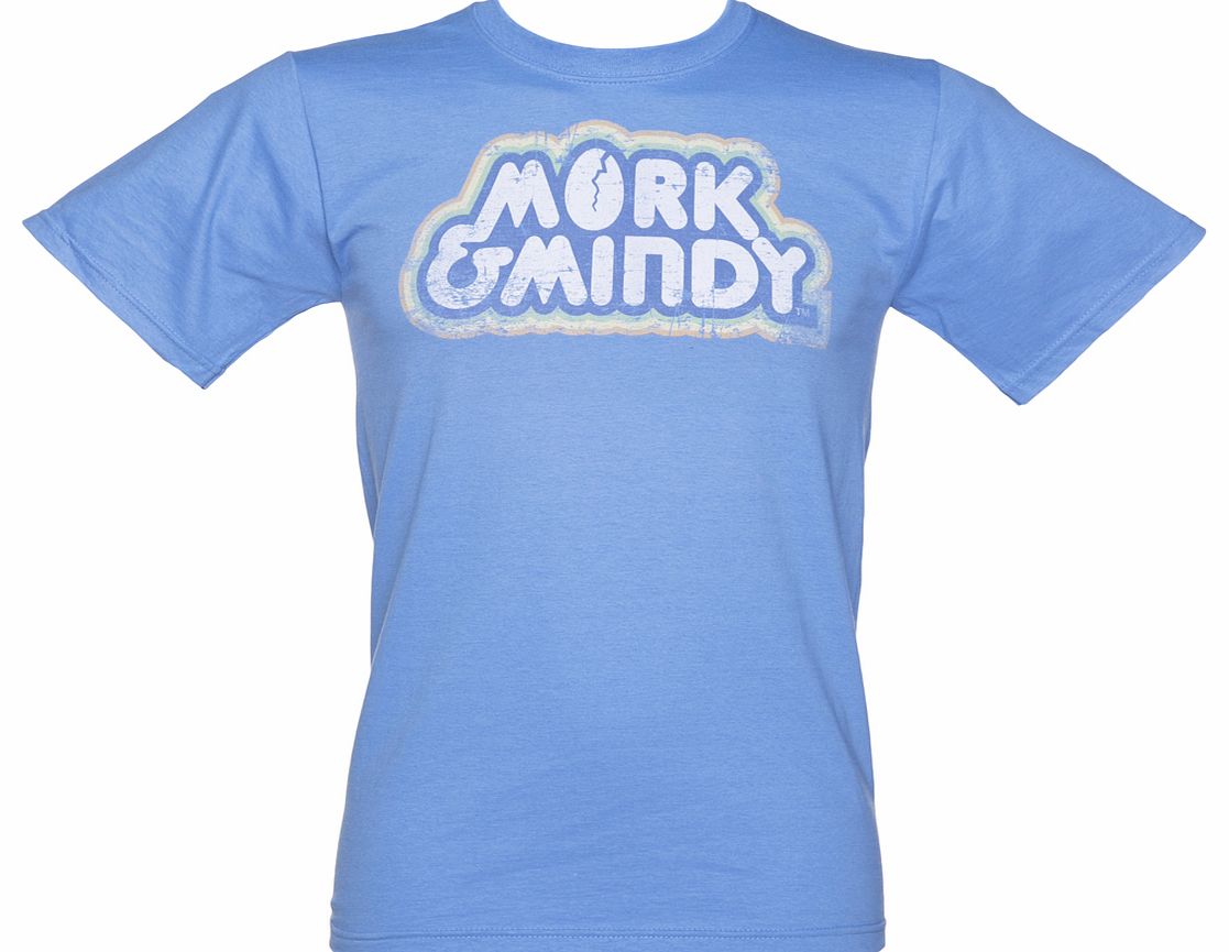 Blue Mork And Mindy Logo T-Shirt