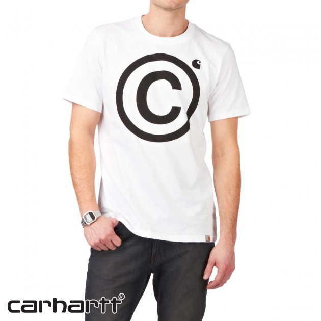 Carhartt Copyright T-Shirt - White / Black