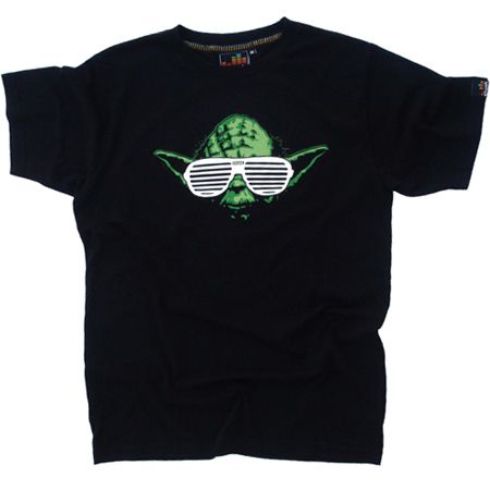 Chunk Star Wars Yoda West Black Mens T-Shirt
