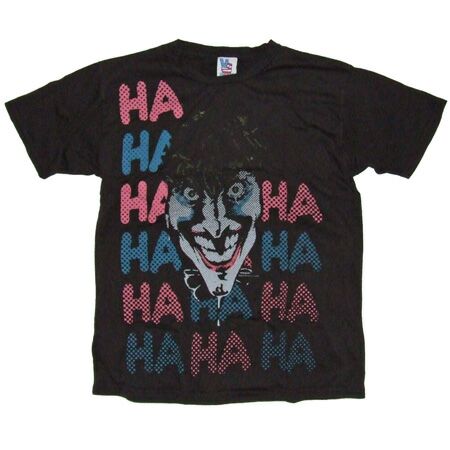 Mens Clothing Junk Food Joker HA HA Black Wash T-Shirt
