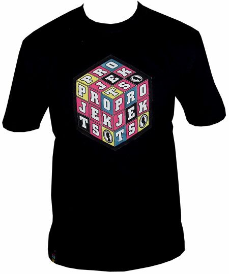 Projekts NYC Rubik Cube Graphic Black T-Shirt