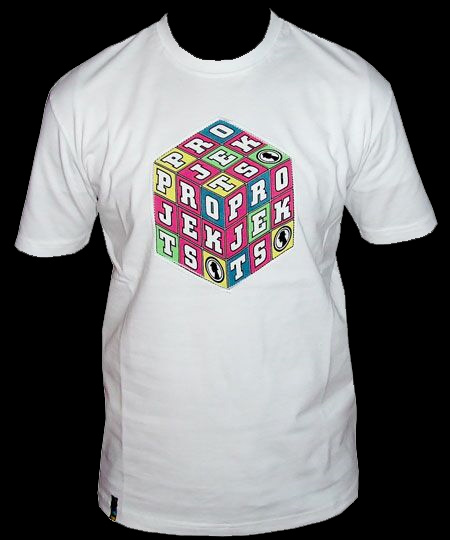 Projekts NYC Rubik Cube Graphic White T-Shirt
