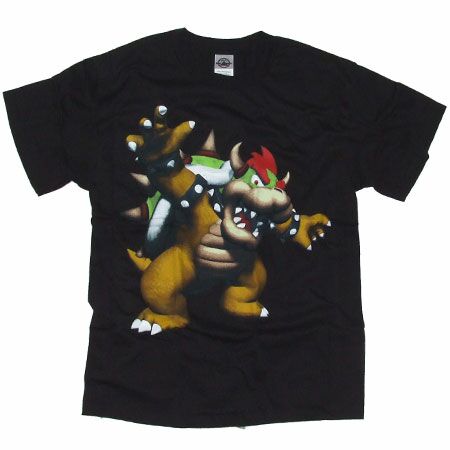 Super Mario Bros 3D Bowser Black T-Shirt