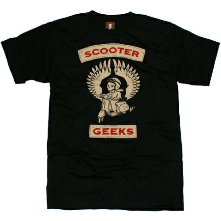 Men`s Clothing Upper Playground Scooter Geeks Black T-Shirt