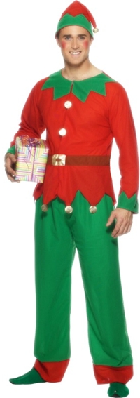 Mens Costume: Elf with Hat (Medium)