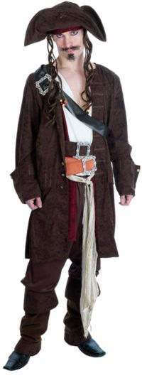Mens Costume: Rum Smuggler Pirate (Size Small)