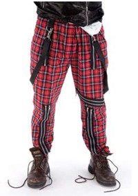 mens Costume: Tartan Punk Trousers
