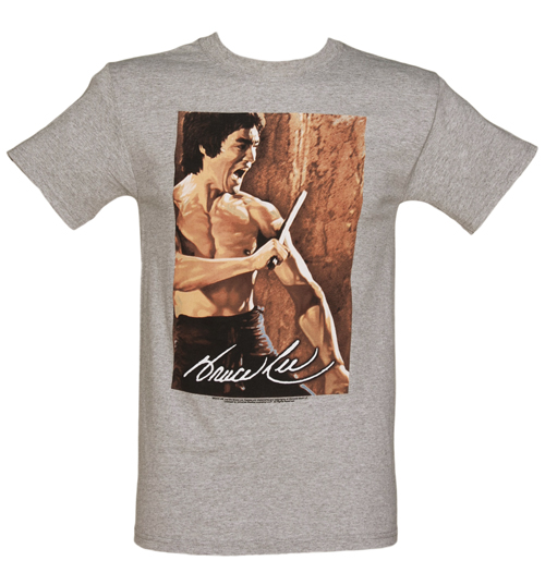 Grey Marl Bruce Lee T-Shirt