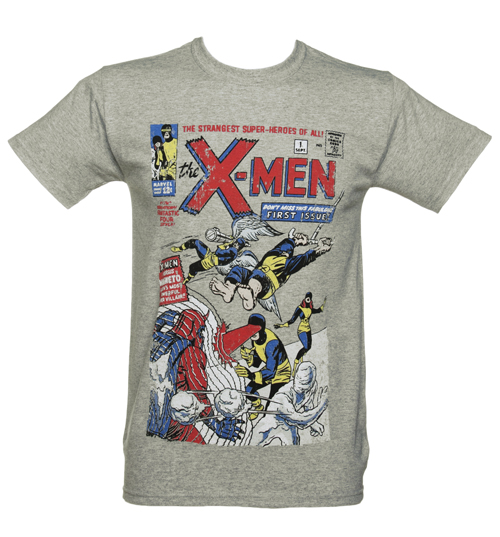 Grey Marl X-Men Distressed Vintage