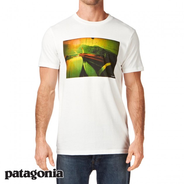 Mens Patagonia Surfboards T-Shirt - White