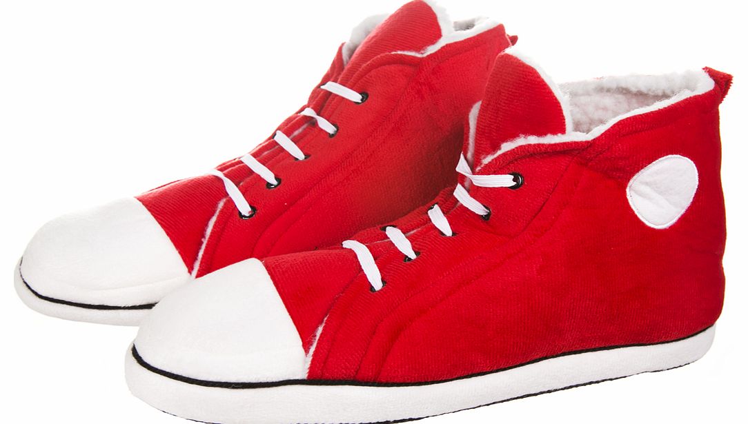Red Hi-Top Trainer Slippers