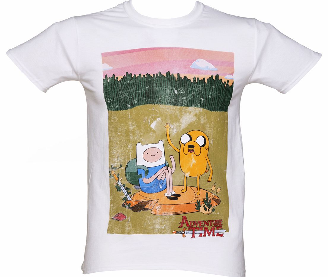 White Finn And Jake Adventure Time T-Shirt