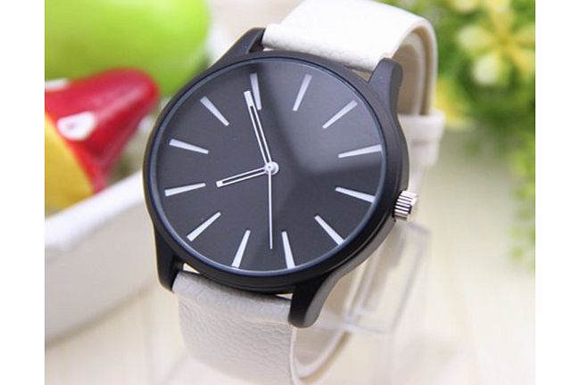 Menu Life 5 colors New Fashion Leather Watch For Ladies Women Dress Watch Quartz Watches (White)