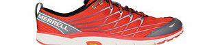 Merrell Bare Access red laced trainers