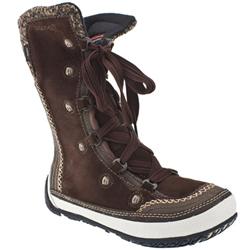 Female Puffin Lace High Leather Upper Casual in Brown, White and Purple