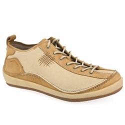 Male Ell Barcelona Manmade Upper Fashion Trainers in Tan