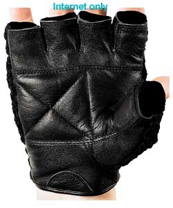 Mesh Leather Weightlifting Glove - Large