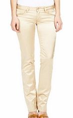 Body gold satin trousers