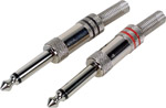 metal 1/4" Mono Plugs ( SR Jack Plug Red )