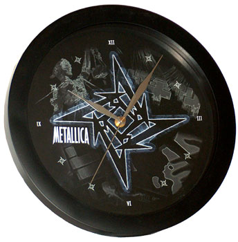 Metallica Album Collage Clock