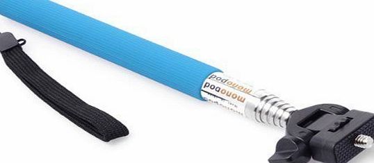 MFEIR Extendable Monopod Stand Selfie Stick for Digital Camera Kodak/Nikon/Sony/Cano,Light Blue