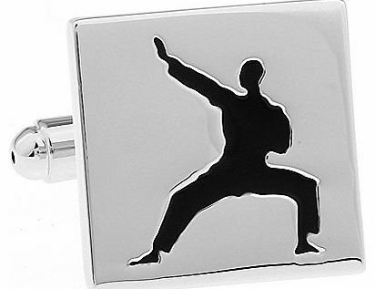 MFYS Classic Engravable Chinese Kung Fu Design Cufflinks For Mens With Gift Box