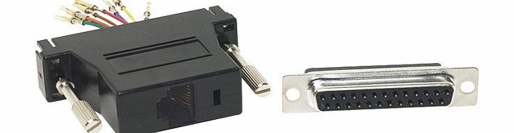 MH Rj45 to 25 Way Male D Connector MHDA25-PMJ8-K