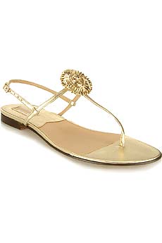 Michael Kors Gold sun flat sandals