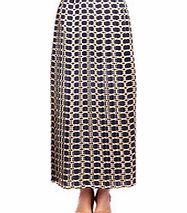 MICHAEL Michael Kors Navy chain print pleated skirt