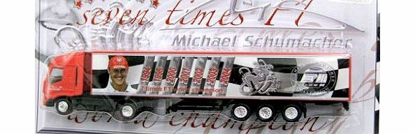 Michael Schumacher MODEL Formula One 1 F1 Michael Schumacher Ferrari Truck NEW!