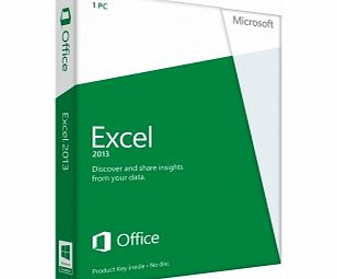 MICROSOFT Excel 2013 Licence Card 1 User (PC)