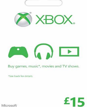 Microsoft Gift Card - GBP15 (Xbox One/360)