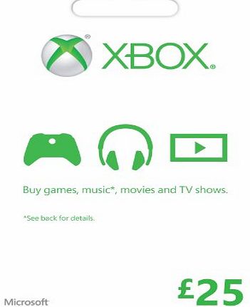 Microsoft Gift Card - GBP25 (Xbox One/360)