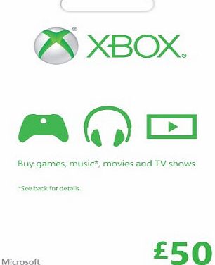 Microsoft Gift Card - GBP50 (Xbox One/360)
