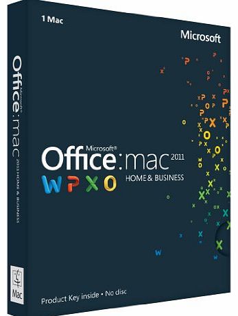 Microsoft Office for Mac Home and Business 2011, Licence Card, 1 User