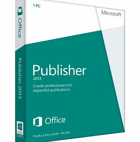Microsoft Publisher 2013, Licence Card, 1 User (PC)