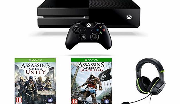 Microsoft UK Ltd Xbox One Console with Assassins Creed Unity and Turtle Beach XO4 Headset