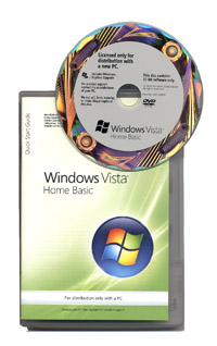 Microsoft Windows Vista Home Basic 64-bit DVD - OEM